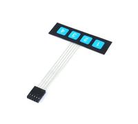 XNASU 1PCS 1 * 2 3 4 5 Key Button Membrane Switch 3 * 4 4X5 Matrix Array Keyboard 1X6 Keyboard with LED Control Panel Pad DIY Kit (Color : 4 key)