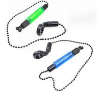XNBTFK 2 PCS Bobbins Carp Fishing, Light Bite Indicators for Carp Fishing, 35 cm Long Bite Alarm Bobbins for Night Fishing, Essential Accessories to Maximize Success Rate, Green and Blue