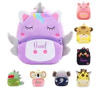XNBTIM Personalised Children'S Embroidery Backpack, Suitable for Boysand Girls of Personalized Embroidered Name Bags Backpacks, for School Kindergarten Daycare Birthday Gifts Bag, 8 Styles（Unicorn）