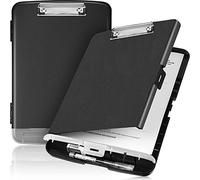 Xndryan Clipboard Storage Box Plastic A4 Clipboard Case Heavy Duty Clip Boards with Pen Holder, Ideal for School, Office, Medical Personnel