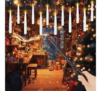 Xndryan Floating Candles with Wand Remote, Hanging Magic LED Candles with Flameless Flickering Warm Light with 6H Timer, 16 cm Battery Taper Candles for Party, Halloween, Christmas, Pack of 12