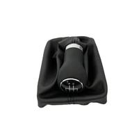 XNERUDX Car Accessories Compatible with for A6 C6 2004-2012 for A4 S4 B8 8K A5 8T 8F Q5 8R 2007-2015 5 6 Speed Gear Shift Shifter Knob Stick Lever Head Gaiter Boot Cover(5 Speed)