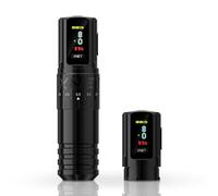 XNET Vipera Adjustable Stroke Tattoo Machine - Wireless Tattoo Gun, Rotary Cartridge Tattoo Pen with Extra 2400mAh Battery, Coreless Motor, Black