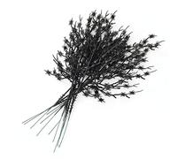 Xnferty 6PCS Halloween Black Spiders Branches, 11.8IN Artificial Plastic Spiders Flower Stems Black Halloween Floral Picks Spider Bouquet Halloween Floral Picks for Vase Table Centerpiece Home(#1)