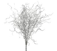 Xnferty Curly Tall Tree Filler Branches, 21IN Glitter Christmas Tree Pick Christmas Tree Sprigs and Stems Decor Artificial Sticks Branches Wispy Willows Stem Glittered Stem for Xmas Tree(Silver)