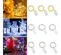XNFIVE 9Pcs 1M 10 LED Fairy Lights - Battery Powered 3 Colors
