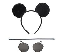 XNFUOE 3pcs Blind Mice Set Blind Mice Headbands Sunglasses Blind Cane Birthday Party Accessories for World Book Day Animal Costume