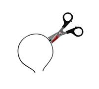 XNFUOE Horror Blood Fake Hair Hoop Bleeding Scissor Headbands Through Head Toys for Fancy Dress Party Horror Themed Nights