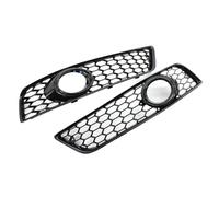 XNFUR 1Pair Car Front Bumper Fog Light Grille Fit For A3 8P 2009-2013 Honeycomb Mesh Fog Lamp Grille Cover Vehicle front Fog Light Trim cover(Glossy Black)