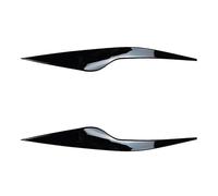 XNFUR 2PCS Front Headlight Eyebrow Cover Sticker Trim,Fit For Ford, Focus MK2.5 2008-2011 Eyelid Head Lamp Decorative Car Accessories Car Headlight Eyebrow Overlay(Gloss Black)
