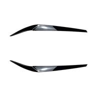 XNFUR 2PCS Headlight Eyelids Eyebrows Cover Trim Sticker,Fit For, 5 Series G30 525i 530i 2017-2021 Car Gloss Black Carbon Look Eye Lid Car Headlight Eyebrow Overlay(Gloss Black)
