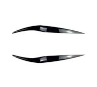 XNFUR 2x Car Front Headlight Cover Head Eyebrow Eyelid Trim,Fit For Ford, Fiesta MK6.5 2013-2017 Light Lamp Eyelid Decoration Car Headlight Eyebrow Overlay(Glossy Black)