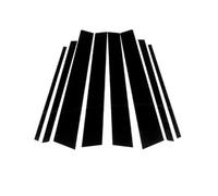 XNFUR 8Pcs Car Side Window Door Pillar Trim Posts Stickers, Fit For Toyota, RAV4 XA30 2006-2012 Black window pillar protection