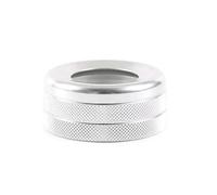 XNFUR Car Central Control Volume Adjustment Knob Ring Trim Cover Fit For Jaguar, F-pace XE XF 2016-2019 climate control button frame(Silver)