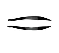 XNFUR Car Front Headlight Eyelids Eyebrows Trim Sticker,Fit For, 5 Series F10 F11 2015-2017 Headlamp Cover Lmap ABS Gloss Black Car Headlight Eyebrow Overlay(Gloss Black)