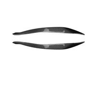 XNFUR Car Front Headlight Eyelids Eyebrows Trim Sticker,Fit For, 5 Series F10 F11 2015-2017 Headlamp Cover Lmap ABS Gloss Black Car Headlight Eyebrow Overlay(Carbon Look)