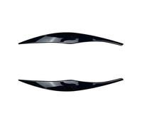 XNFUR Car Headlights Eyebrows Cover Stickers,Fit For, 3 Series E90 E91 320I 330I 05-12 Eyelash Head Light Glossy Black Eyelids Car Headlight Eyebrow Overlay
