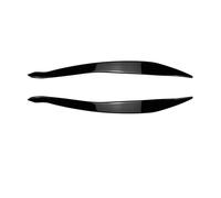 XNFUR Front Headlight Eyelids Eyebrows Cover Sticker,Fit For 5 Series F10 F11 2015-2017 Headlamp Lmap Trim Car Headlight Eyebrow Overlay(Gloss Black)