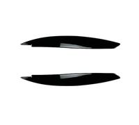 XNFUR Headlight Eyebrow Cover Brow Trim Sticker,Fit For, 1 Series E81 E82 E87 E88 2004-2011 Headlamp Eyelid Carbon Fiber Look Head Light Lamp Car Headlight Eyebrow Overlay(Glossy Black)