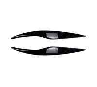 XNFUR Headlight Eyebrow Cover Sticker,Fit For Ford, Fiesta MK6 2008-2012 Trim Headlamp Eyelid Car Front Head Light Lamp Brow Car Headlight Eyebrow Overlay(Glossy Black)