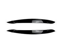 XNFUR Headlight Eyebrow Cover Sticker,Fit For Skoda, Octavia MK3 2015-2017 Headlamp Eyelid Trim Carbon Fiber Look Gloss Black Head Light Lamp Brow Car Headlight Eyebrow Overlay(Glossy Black)