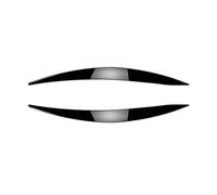 XNFUR Headlight Eyebrow Cover Trim,Fit For Ford, Focus MK4 2019-2021 Headlamp Eyelid Carbon Fiber Look Gloss Black Car Head Lamp Light Brow Car Headlight Eyebrow Overlay(Glossy Black)