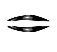XNFUR Headlight Eyebrow Cover Trim Sticker,Fit For, 5 Series F10 F11 F18 2011-2014 Front Head Light Lamp Headlamp Eyelid Brow Car Headlight Eyebrow Overlay(Glossy Black)