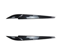 XNFUR Headlight Eyebrow Cover Trim Sticker,Fit For, X5 X6 F15 F16 2014-2018 Carbon Fiber Look Gloss Black Headlamp Eyelid Front Head Light Lamp Car Headlight Eyebrow Overlay(Carbon Fiber Look)