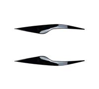 XNFUR Headlight Eyebrow Light Eyelids Lamp Headlamps Cover,Fit For Ford, Focus MK2.5 2008-2011 Car Exterior Accessories Stickers Car Headlight Eyebrow Overlay(Gloss Black)