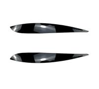XNFUR Headlight Eyebrow Trim Cover Sticker,Fit For Volkswagen,Fit For Polo, MK4 9N 9N3 2005-2009 Front Headlamp Eyelid Head Light Lamp Lid Brow Car Headlight Eyebrow Overlay(Glossy Black)