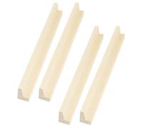 XNHAFW 4pcs Base Dominoes Accessories Mexican Train Domino Rack Holders Trays Playing Cards Holder Home Decor Supply Wooden Log As Shown 19x2.3cm