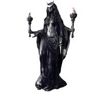 XNHAFW Hekate Niktipolos Statue, The Witch of The Night, Underworld Hekate Phōsphoros Light-Bringer or Morning Star Statue, Hecate Greek Goddess with Her Hounds of Magic Resin Sculpture (B)