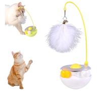 XNHAFW Interactive Cat Feather Toys, 2025 New Automatic Interactive Cat Toys for Indoor Cats Exercise Feather Toy for All Breeds (White)