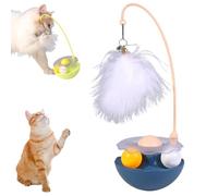 XNHAFW Interactive Cat Feather Toys, 2025 New Automatic Interactive Cat Toys for Indoor Cats Exercise Feather Toy for All Breeds (Blue)