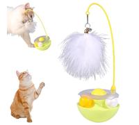 XNHAFW Interactive Cat Feather Toys, 2025 New Automatic Interactive Cat Toys for Indoor Cats Exercise Feather Toy for All Breeds (Green)