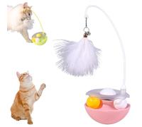 XNHAFW Interactive Cat Feather Toys, 2025 New Automatic Toys for Indoor Cats Exercise Toy All Breeds (Pink) Pink -