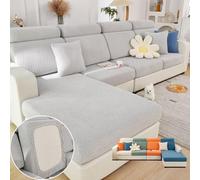 XNHAFW Sofa Hero Covers for Couch,Magic Sofa Couch Covers 2025 New Wear-Resistant Universal Sofa Cover for 3 Cushion Couch (Light Grey,Large Triple Seat Cover)