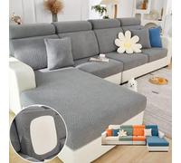 XNHAFW Sofa Hero Covers for Couch,Magic Sofa Couch Covers 2025 New Wear-Resistant Universal Sofa Cover for 3 Cushion Couch (Grey,Extra Large Seat Cover)