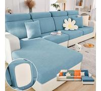 XNHAFW Sofa Hero Covers for Couch,Magic Sofa Couch Covers 2025 New Wear-Resistant Universal Sofa Cover for 3 Cushion Couch (Light Blue,Large Single Seat Cover)