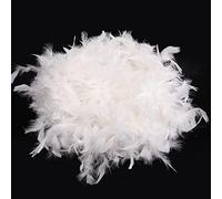 XNHIU 2 Yards White Feathers Boa Christmas Fluffy Garland Fluffy Ribbon Garland Christmas Tree Hanging Garland