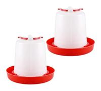 XNHIU 2Pcs Chicken Drinkers Feeders with Handle 1.5L Outdoor Farm Small Poultry Drinker Feeder for Baby Chick Turkeys Ducks and More