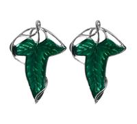 XNHIU 2pcs Green Leaf Brooch Elven Leaf Brooches The Same Badge as An Elf Cosplay Cloak Pin Clasp Gifts for Women Men