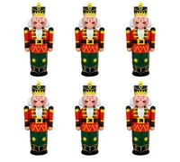 XNHIU 6pcs Giant Nutcracker Soldier Foil Balloons Christmas Balloons Outdoor Blow-Up Yard Decoration Xmas Holiday Adult Xmas Party Decorations Christmas Foil Balloon