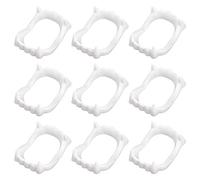 XNHIU 9 Pcs Plastic Vampire Teeth Fake Dentures Zombie Fangs Halloween Cosplay Fancy Dress