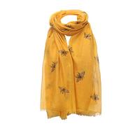 XNHIU Bumble Bees Lightweight Scarf - Soft Bee Print Wrap Shawl