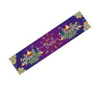 XNHIU Diwali Party Table Runner Diwali Tablecloth Decor Happy Deepavali Decoration Kitchen Table Decoration for Dining Table & Party Supplies