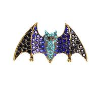 XNHIU Halloween Bat Brooch Pins Bat Lapel Pins Fashion Crystal Demon Birds Brooches Rhinestone Halloween Pins for Women Girls