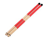 XNHIU Jazz Drum Sticks Brushes Drumsticks Bamboo Rod Drum Brushes Sticks for Jazz Folk Music (Red)