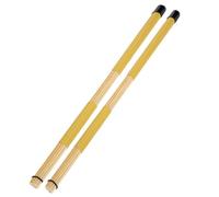 XNHIU Jazz Drum Sticks Brushes Drumsticks Bamboo Rod Drum Brushes Sticks for Jazz Folk Music (Yellow)