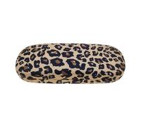 XNHIU Leopard Print Glasses Case,Hard Shell Eyeglasses Case,Fashionable Glasses Box,Clamshell Eyewear Storage Box,Compact Sunglass Storage forTravel and Daily Use